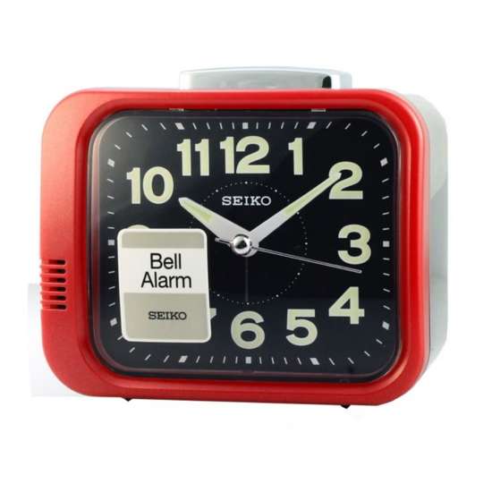 Seiko QHK028R QHK028RN Red Bell Alarm Clock