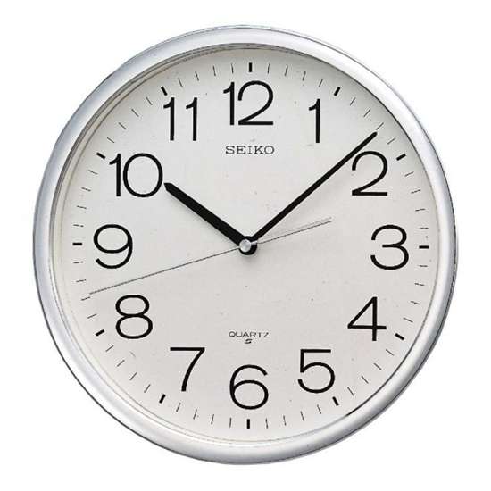 Seiko Silver Round Wall Clock QXA014S QXA014SN