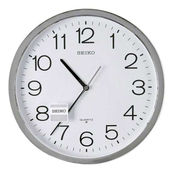 Seiko QXA020S QXA020SN Silver Round Analog Wall Clock