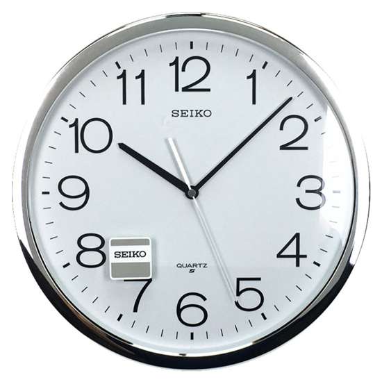 Seiko QXA020S QXA020SN Silver Round Analog Wall Clock