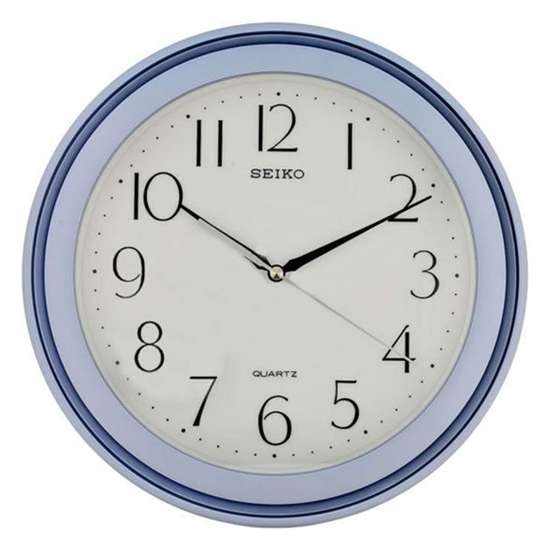 Seiko QXA576L QXA576LN Blue Round Wall Clock