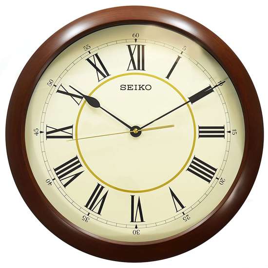 Seiko Wood Style Quiet Sweep Wall Clock QXA598A QXA598AN