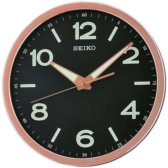Seiko Rose Gold Radium Wall Clock QXA679P QXA679PN