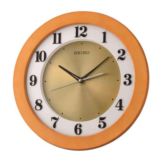 Seiko Quiet Sweep Wood Wall Clock QXA743B QXA743BN QXA743-B