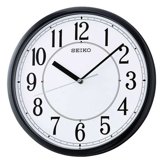 Seiko QXA756J QXA756JN Black Round Wall Clock