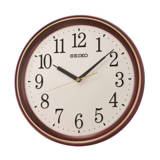 Seiko QXA768B QXA768BN Metallic Brown Wall Clock