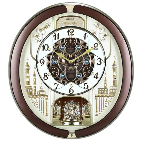 Seiko Melodies in Motion Swarovski Wall Clock QXM291B QXM291BN QXM291-B