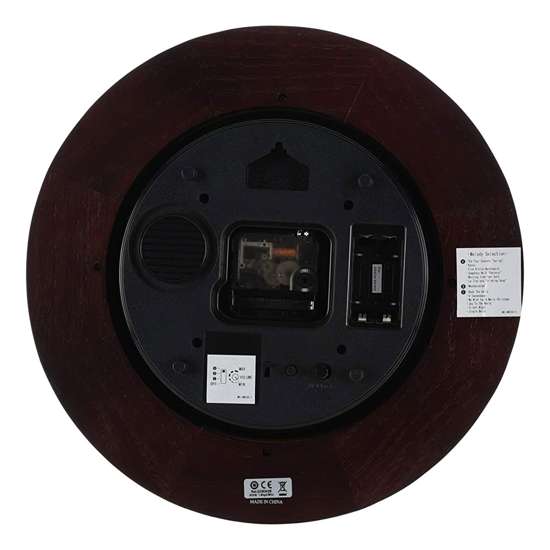 Seiko Wooden Musical Wall Clock QXM342B Oak Wood Ornamental Dial Decoration