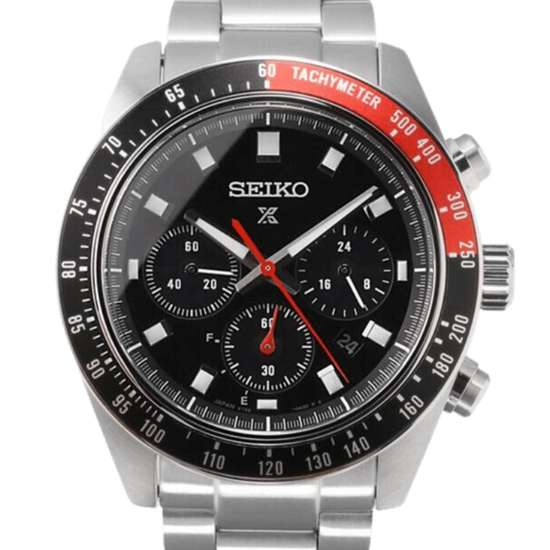 Seiko Speedtimer SBDL099 Black Dial Chronograph Solar Mens Sports Watch