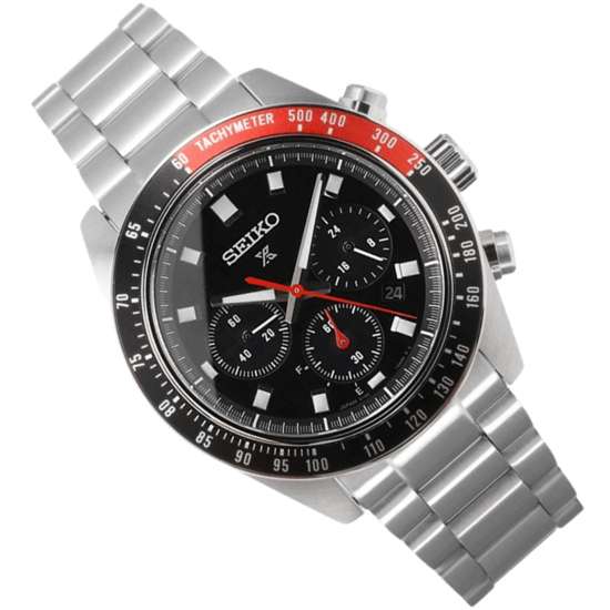 Seiko Speedtimer SBDL099 Black Dial Chronograph Solar Mens Sports Watch