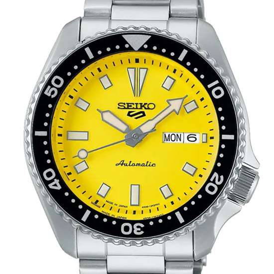 Seiko 5 Sports SBSA193 On Time Move Yellow Dial Limited Edition Watch