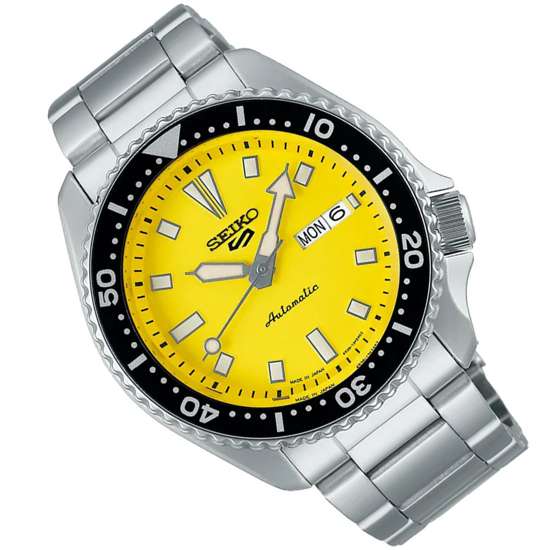 Seiko 5 Sports SBSA193 On Time Move Yellow Dial Limited Edition Watch