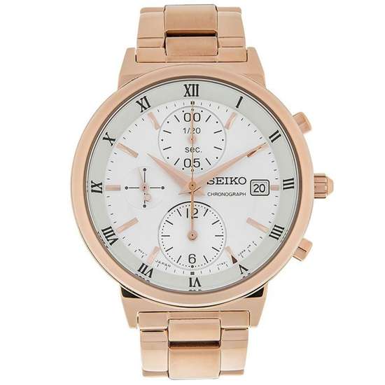 Seiko Womens Rose Gold SNDV34P1 SNDV34 SNDV34P Chronograph Watch