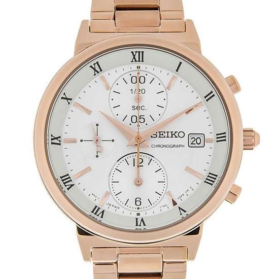 Seiko Womens Rose Gold SNDV34P1 SNDV34 SNDV34P Chronograph Watch
