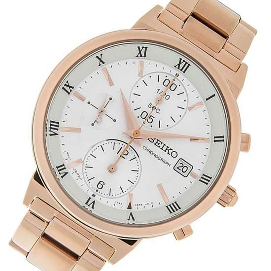 Seiko Womens Rose Gold SNDV34P1 SNDV34 SNDV34P Chronograph Watch