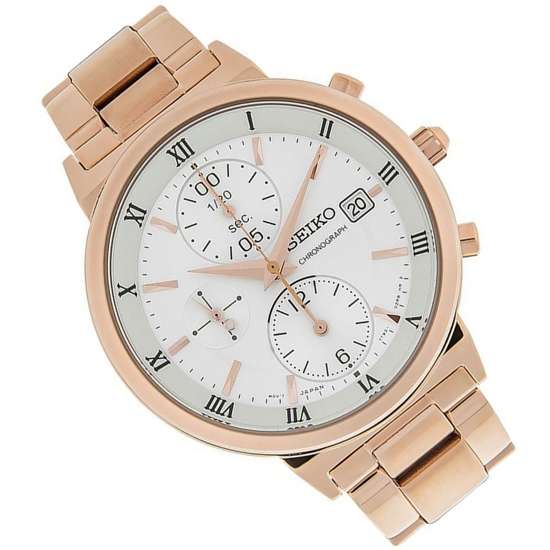Seiko Womens Rose Gold SNDV34P1 SNDV34 SNDV34P Chronograph Watch