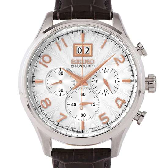 Seiko Neo Male SPC087P1 SPC087 SPC087P Leather Quartz Watch