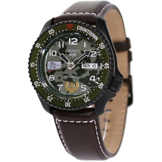 Seiko 5 Sports Guile Street Fighter Camouflage Watch SBSA081 SRPF21 SRPF21K SRPF21K1