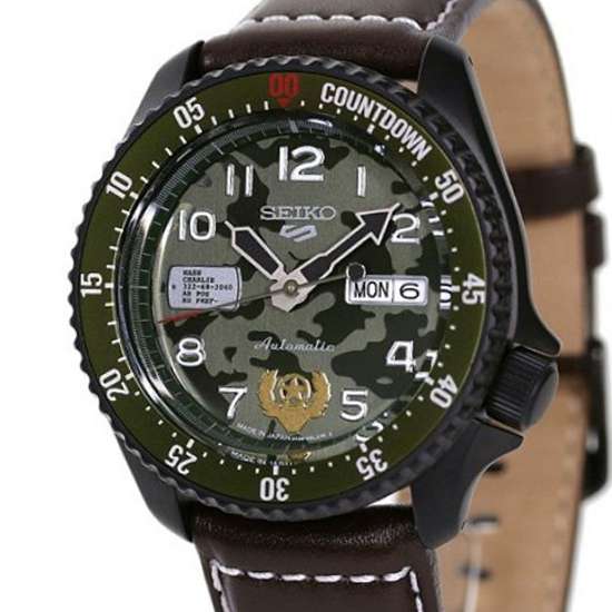 Seiko 5 Sports Guile Street Fighter Camouflage Watch SBSA081 SRPF21 SRPF21K SRPF21K1