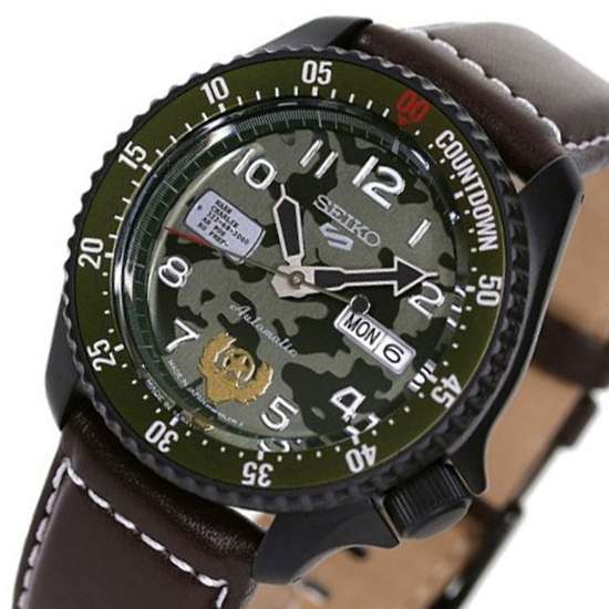 Seiko 5 Sports Guile Street Fighter Camouflage Watch SBSA081