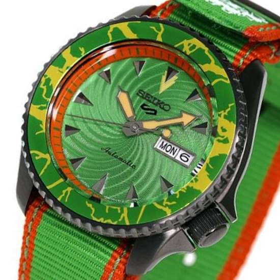 Seiko 5 Sports Blanka Street Fighter Green Watch SBSA083