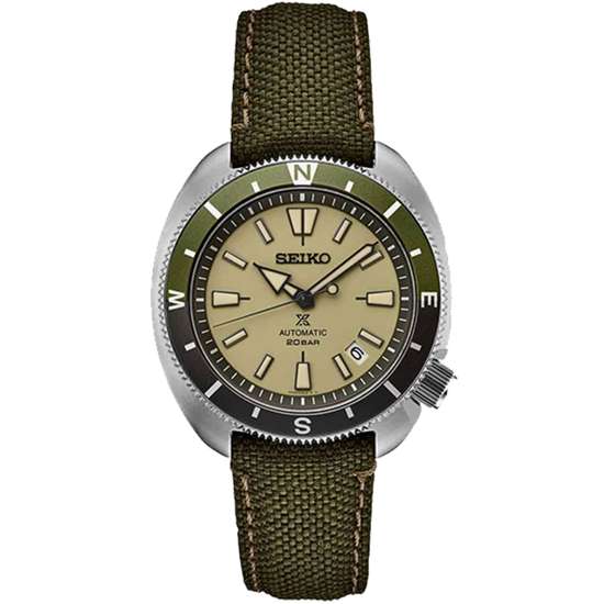 Seiko Prospex SRPG13K1 Land Tortoise Green Nylon Watch