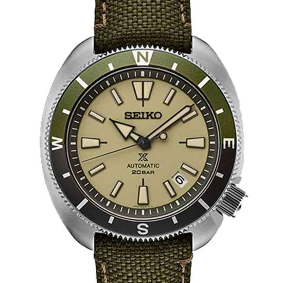 Seiko Prospex SRPG13 Land Tortoise Green Nylon Watch