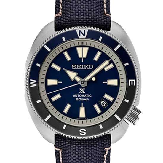 Seiko Prospex SRPG15 Land Tortoise Blue Nylon Watch
