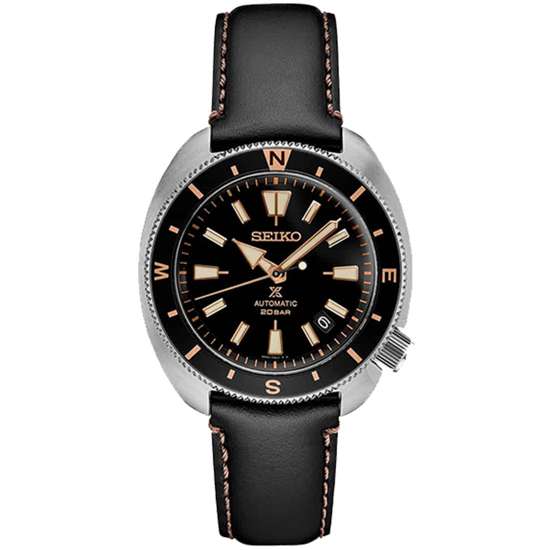 Seiko Prospex SRPG17 Land Tortoise Black Leather Watch