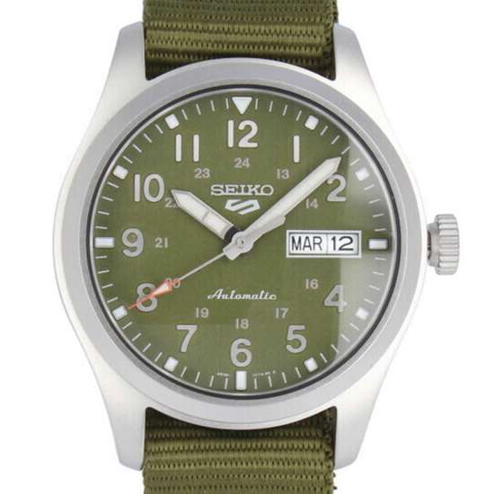 Seiko 5 Sports Field Green Nylon SRPG33 SRPG33K1 SRPG33K Watch
