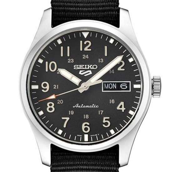 Seiko 5 Sports Field Black Nylon SRPG37 SRPG37K SRPG37K1 Watch