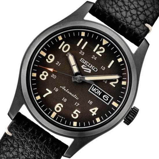 Seiko 5 Sports Field Specialist Style SRPG41K1 SRPG41 SRPG41K Leather Watch