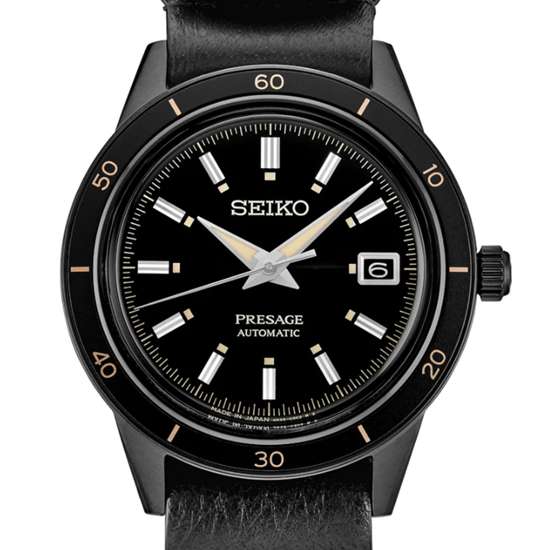 Seiko Style 60s Stealth Presage SRPH95 SRPH95J1 SRPH95J Leather Watch