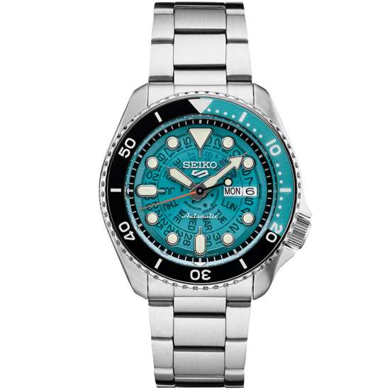 Seiko Time Sonar Blue Green Transparent Dial SRPJ45K1 SRPJ45 SRPJ45K Watch