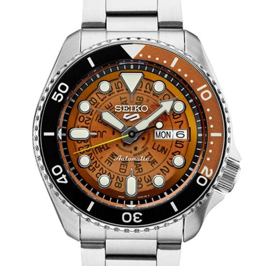 Seiko Time Sonar Brown Transparent Skeleton Dial SRPJ47K1 SRPJ47 SRPJ47K Watch