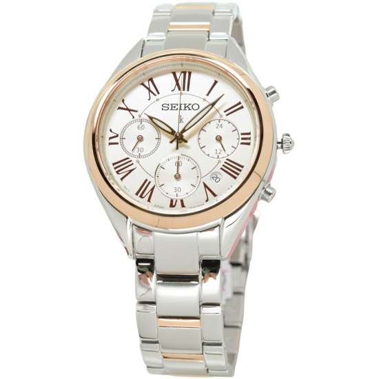 Seiko Lukia Womens SRWZ12P1 SRWZ12 SRWZ12P Quartz Chronograph Watch
