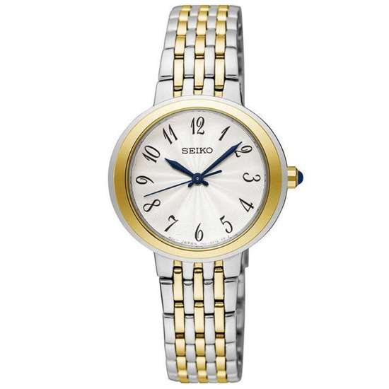 Seiko Quartz Ladies SRZ506P1 SRZ506 SRZ506P Two Tone Watch