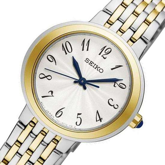 Seiko Quartz Ladies SRZ506P1 SRZ506 SRZ506P Two Tone Watch