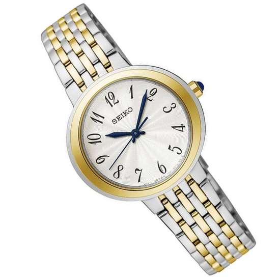 Seiko Quartz Ladies SRZ506P1 SRZ506 SRZ506P Two Tone Watch