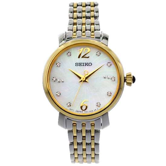 Seiko Quartz Ladies SRZ522P1 SRZ522 SRZ522P Two Tone Watch