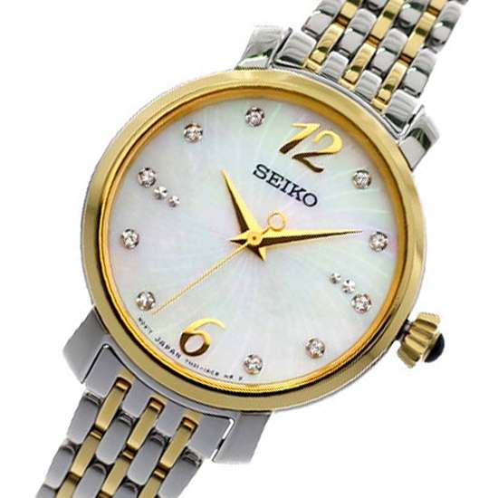 Seiko Quartz Ladies SRZ522P1 SRZ522 SRZ522P Two Tone Watch