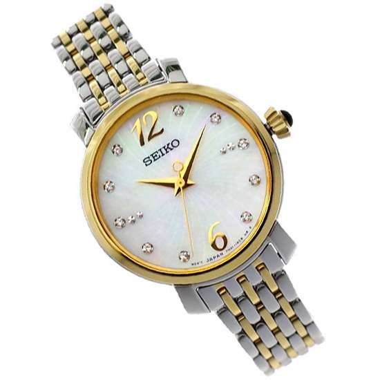 Seiko Quartz Ladies SRZ522P1 SRZ522 SRZ522P Two Tone Watch