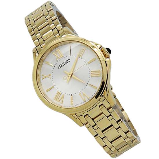 Seiko Quartz Ladies SRZ528P1 SRZ528 SRZ528P Gold Watch