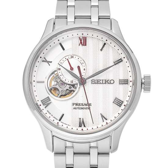Seiko Presage Zen Garden SSA443J1 SSA443 SSA443J White Open Heart Dial Watch