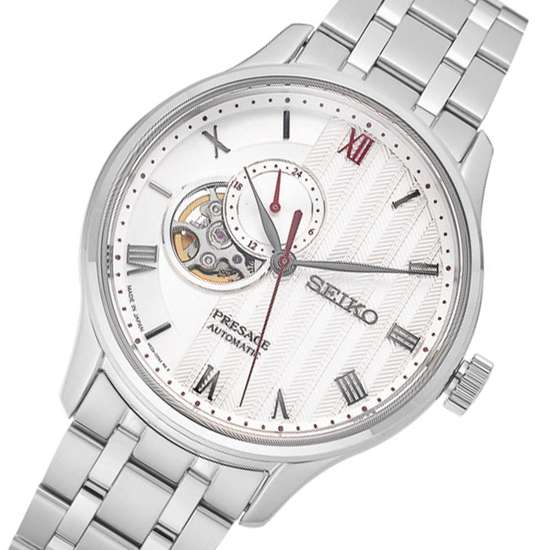 Seiko Presage Zen Garden SSA443J1 SSA443 SSA443J White Open Heart Dial Watch