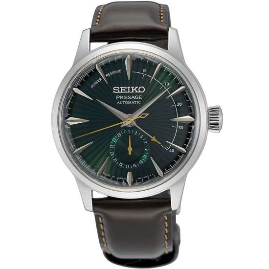 Seiko Presage SSA459J1 SSA459 SSA459J Green Dial Leather Mens Watch