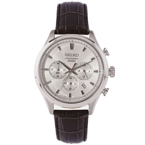 Seiko Chronograph SSB293P1 SSB293 SSB293P Classic Leather Watch