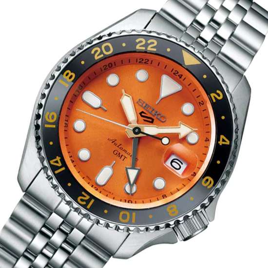 Seiko 5 Sports GMT Orange Dial SSK005 Automatic Watch