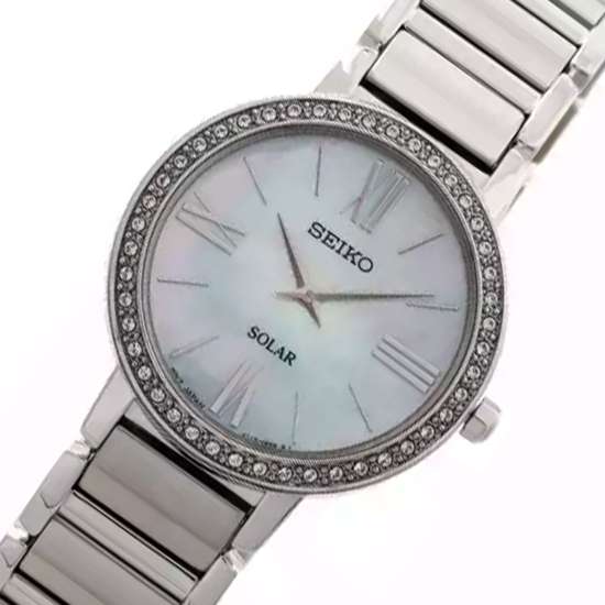 Seiko Ladies Solar SUP431P1 SUP431 SUP431P Diamond Accent Watch