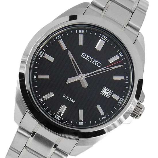 Seiko Quartz SUR277P1 SUR277 SUR277P Black Dial Watch